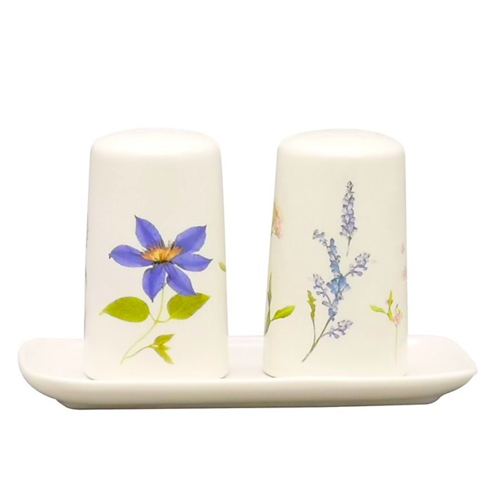 Charlotte Floral Stoneware Salt & Pepper Shaker Set